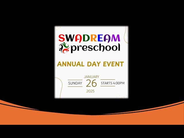 Swadream Preschool Annual Day Invite