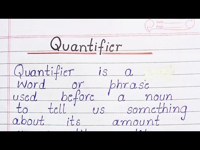 Quantifier