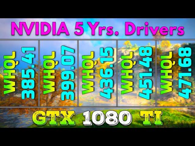 NVIDIA Drivers for 5 Years (2017-2021) | PC Gameplay Benchmark Tested