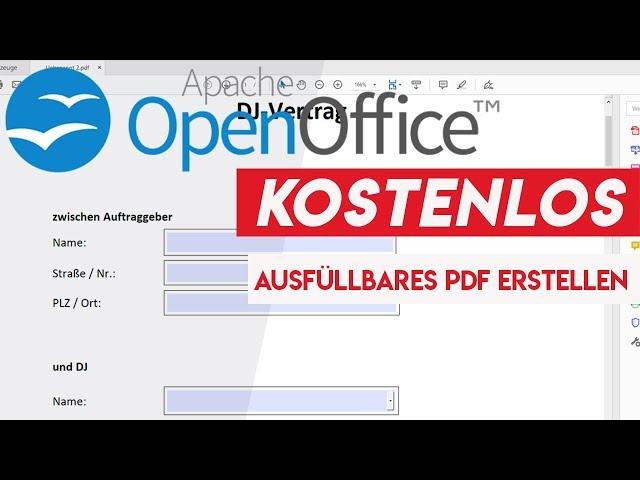 Ausfüllbares PDF Formular erstellen - Kostenlos [OpenOffice]