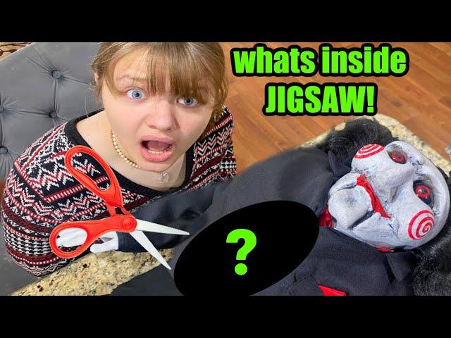 What's INSIDE JIGSAW! Cutting OPEN BiLLY THE PUPPET with Aubrey and Caleb!