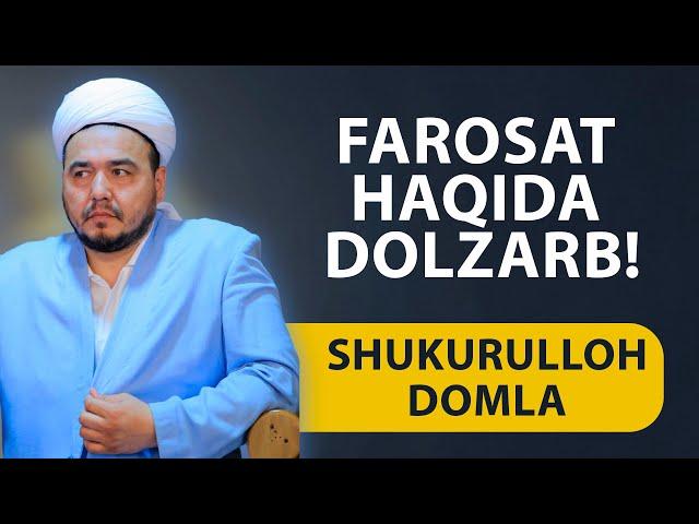 Shukurulloh domla | Farosat haqida dolzarb!