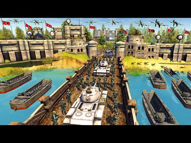 LARGEST German Army BRIDGE DEFENSE of WW2! (5,000 Soliders) - Men of War: WW2 Mod