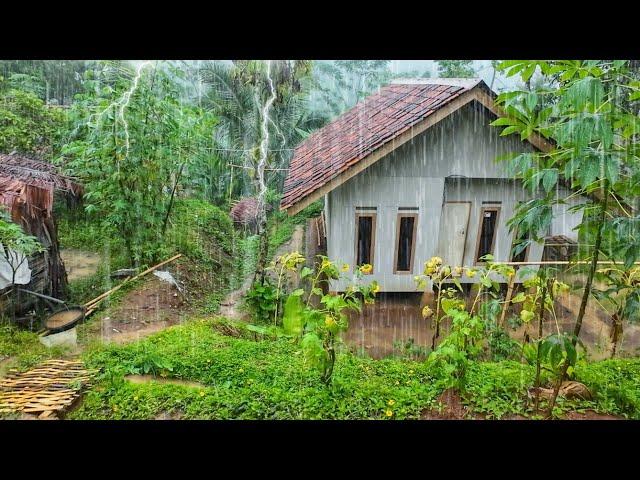 SUASANA SORE YANG TENANG, HUJAN TURUN DI KAMPUNG NAMBAH BETAH, HAWA DINGIN PEDESAAN SUNDA JAWA BARAT