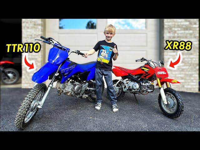 Caden Finally Upgrades To A 110cc Pit Bike