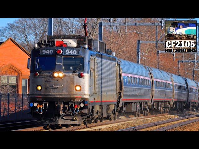 Amtrak AEM-7 Electric Locomotive Farewell!