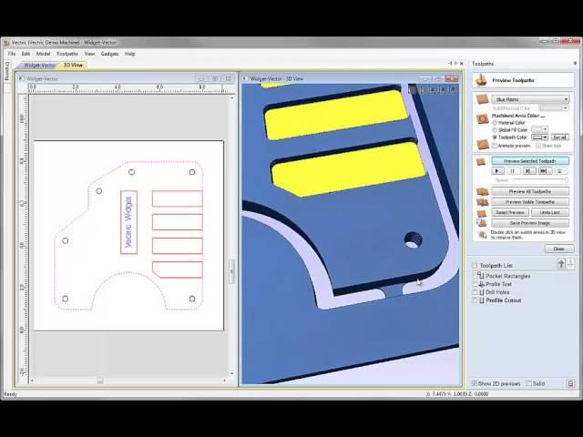 C03C - Vectric Widget - Toolpath Creation