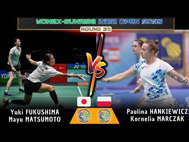 Yuki Fukushima/Mayu Matsumoto vs Hankiewicz/Marczak | India Open 2025 Badminton