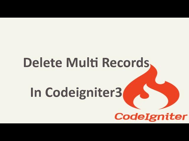 How to delete multiple data from database using checkbox in Codeigniter php||delete multirecords||