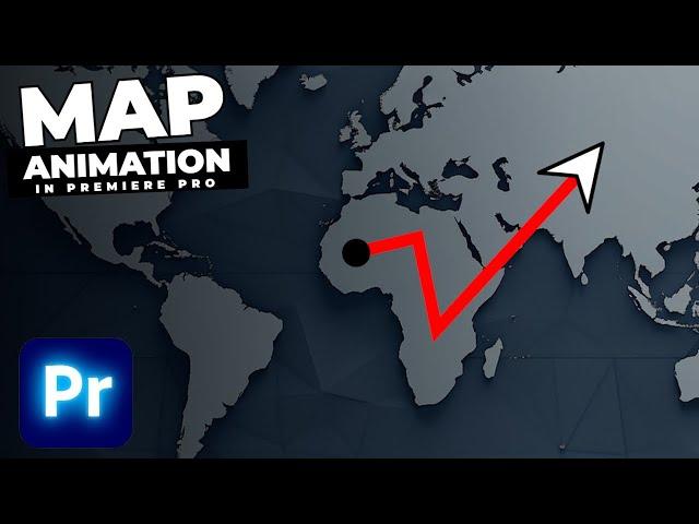 Map LINE ANIMATION Tutorial In Premiere Pro