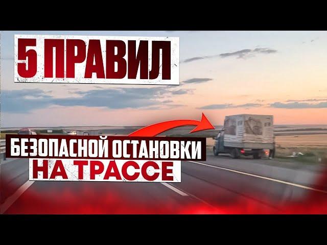 Пять правил безопасной остановки на трассе.