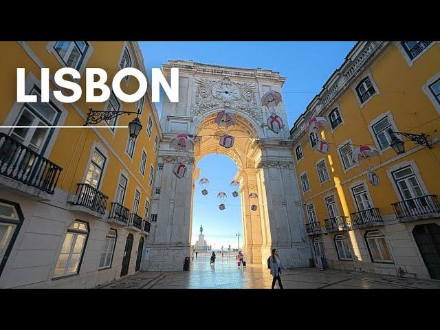 Christmas Walk in Downtown Lisbon PORTUGAL 