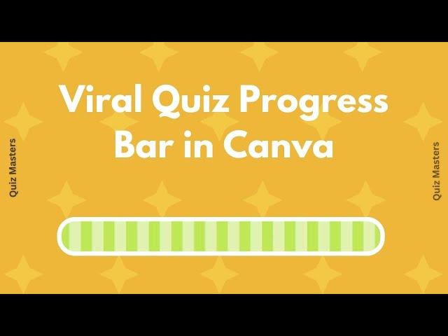 How to Create a Viral Progress Bar in Canva | Loading Bar | Quiz Video