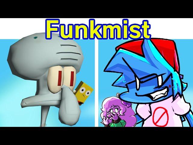 Friday Night Funkin' Soulless Funkmist at Bikini Bottom | VS Squidward Red Mist, Spongebob (FNF Mod)