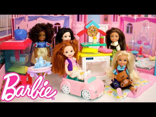 Barbie Baby Dolls Sleep Over Party Routine - Titi Toys