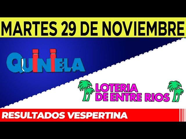 Resultados Quinielas Vespertinas de Córdoba y Entre Ríos, Martes 29 de Noviembre