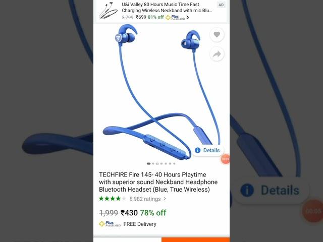 best Bluetooth neckband (for all time) under 500 on Flipkart buy now #shorts