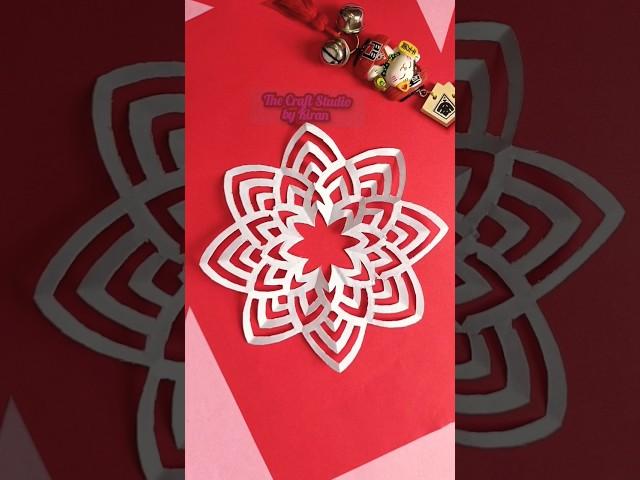 Easy Paper Cutting Designs for Decoration #PaperCutting #Techniques #papersnowflake #Christmas
