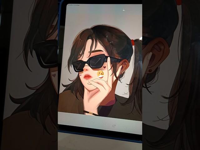 Girl  portrait painting process Digital art  | #shorts #digitalart