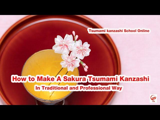 How to make A Sakura Tsumami  Kanzashi