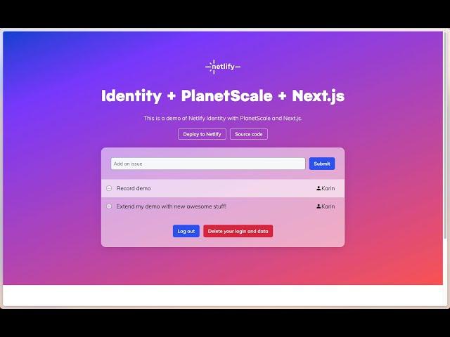 How to integrate PlanetScale in your Next.js site and authenticate using Netlify Identity?