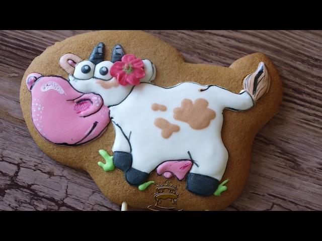 How to decorate Cow cookie / Cookie`s topper / Funy farm cookies