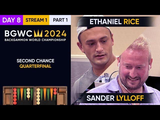 Backgammon World Championship 2024 - DAY 8, Stream 1 P1 - Main Second Chance Quarterfinals