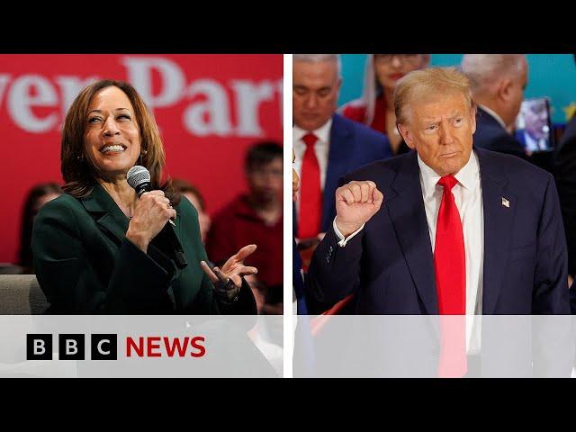 Donald Trump and Kamala Harris target battleground states as US election polls close in | BBC News