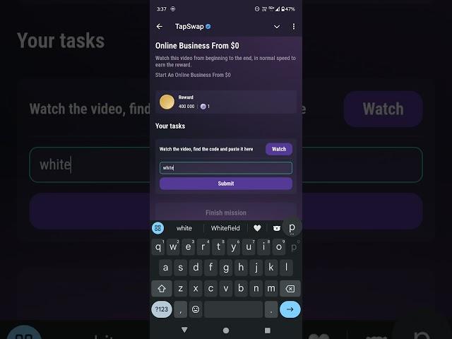 Online Business From $0 code tapswap code #tapswap #airdrop #ton #todayscode #crypto