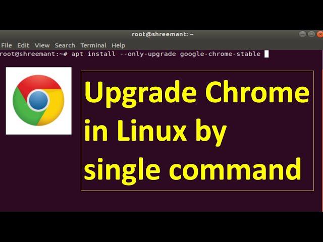 Upgrade Chrome in Linux | by one command only