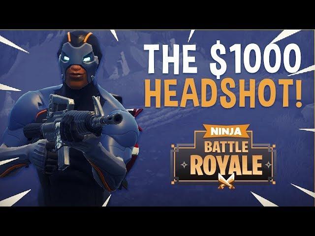 The $1000 Headshot?! - Fortnite Battle Royale Highlights - Ninja - ninja first win - fortnite 1v1