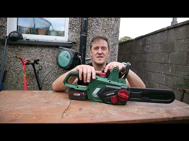 Cordless Chainsaw PARKSIDE PKSA 20 Li Test