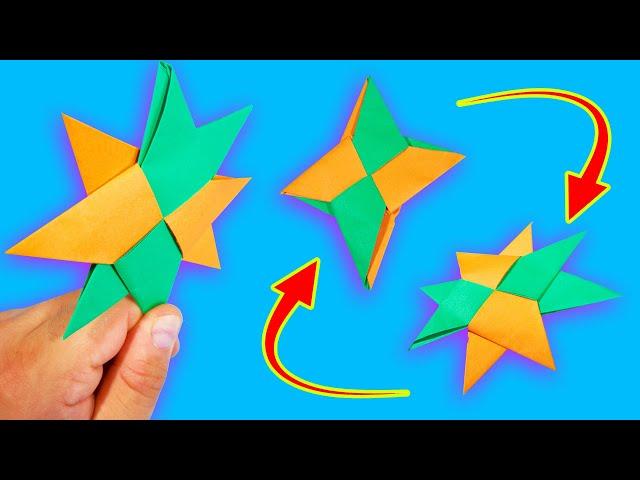 How To Make a Transforming Double Origami Ninja Star Shuriken. Paper Ninja Star step by step