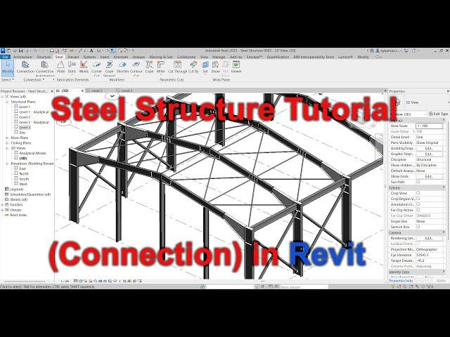 Steel Structure (Connection) Tutorial in Revit 2023 - #002