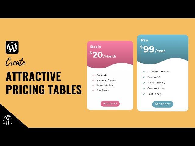 How to Create Cool Pricing Tables in Gutenberg | WordPress Tutorial for Beginners