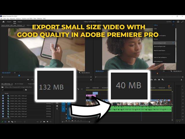 EXPORT LOW SIZE VIDEO IN ADOBE PREMIERE PRO WITHOUT LOOSING QUALITY