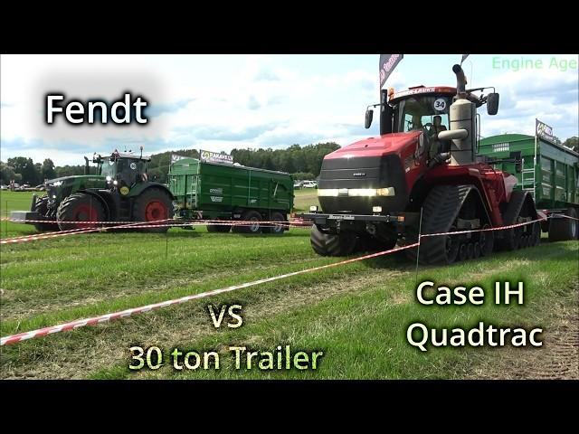 Big Agriculture Tractors / Fendt vs Case IH Quadtrac vs 30 ton trailer