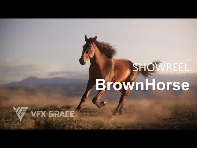 Brown Horse VFX Breakdowns |Please see what realistic effects can be achieved in Blender | VFX GRACE