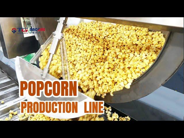 High yield automatic popcorn making machine popcorn production line high quality popcorn equipment