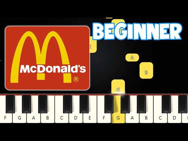 McDonald's Theme | Beginner Piano Tutorial | Easy Piano