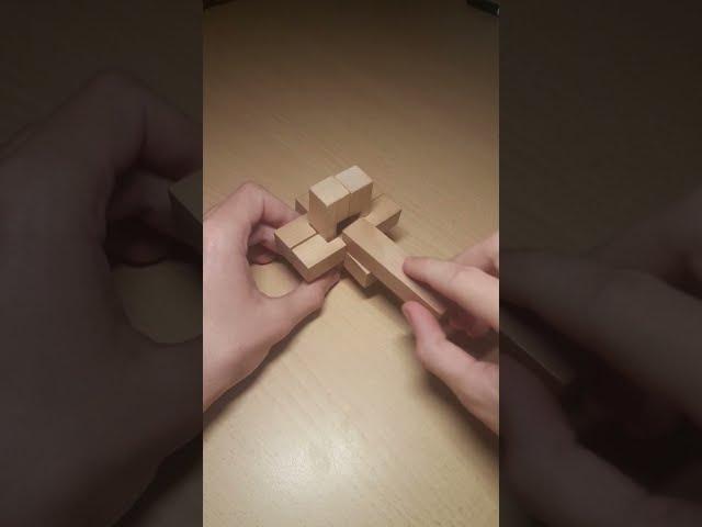 How to Solve the Wooden 6 Piece Cross Puzzle
