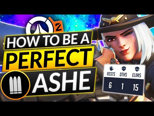 THE ULTIMATE ASHE GUIDE for INSTANT WINS - PERFECT AIM and BEST DPS Tips - Overwatch 2 Guide