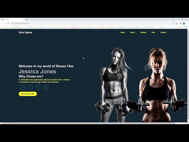 Create a Personal Fitness Trainer Portfolio Website only #html, #css #gym