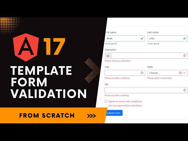 Template Form Validation in Angular 17 | angular 17 tutorial