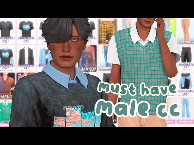 must have male cc clothes with links! (maxis match) | sims 4