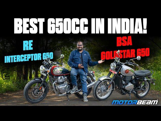 RE Interceptor 650 vs BSA Goldstar 650 - Classiest 650 In Town! | MotorBeam