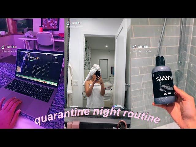  quarantine night routine  AESTHETIC tiktok videos