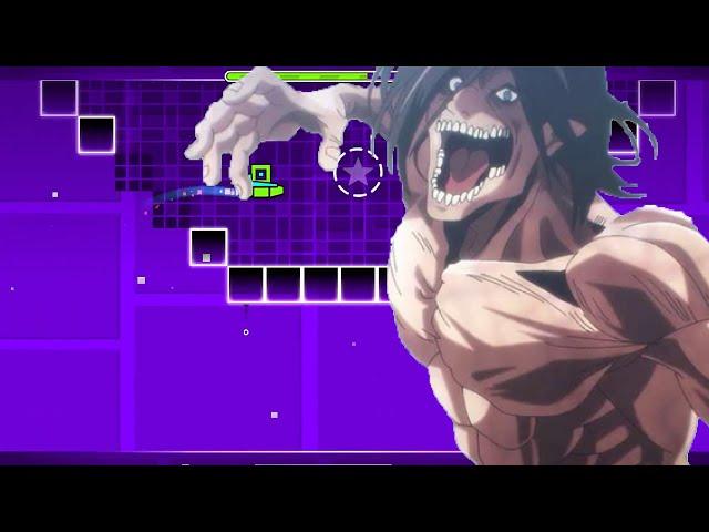 attack on titan op (kinda) syncs with geometry dash level