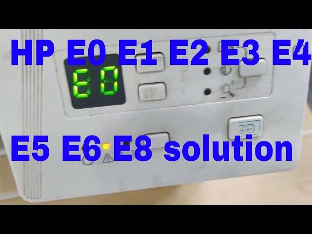 HP LaserJet Pro MFP M25-M26-M27a error E0 E1 E2 E3 E4 E5 H0 H1 E6 E7 E8 E9 solved