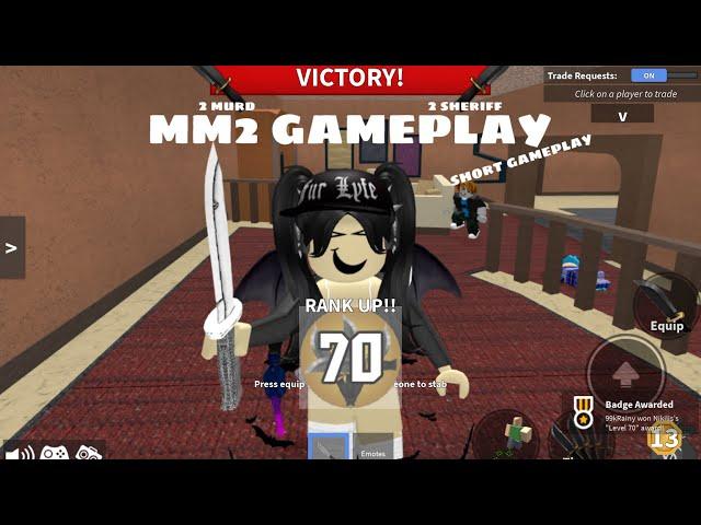 MM2 SHORT GAMEPLAY! (sheriff and murder gameplay) || iirainydays